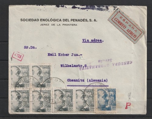 Lettera aerea spagna jerez - lettera,